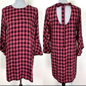 CLOTH & STONE Buffalo Check Plaid Tunic Dress Small
